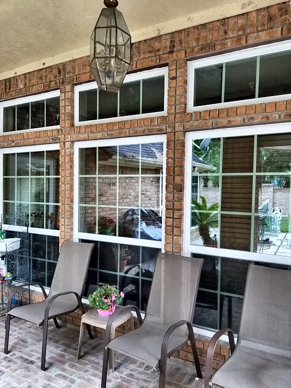 New white vinyl windows installed by Brown Sterling Builders
