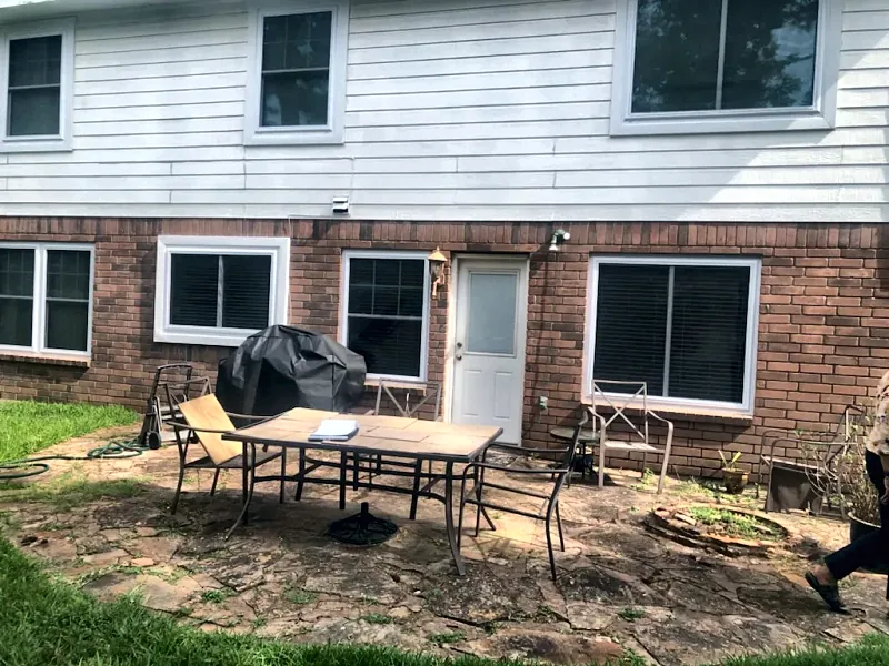 Backyard before a patio cover was added