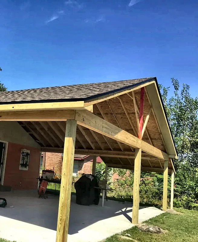 Covered patio by Brown Sterling Builders