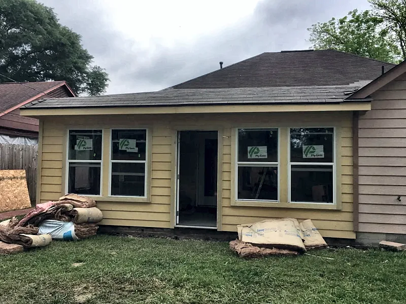 New windows on a room addition by Brown Sterling Builders