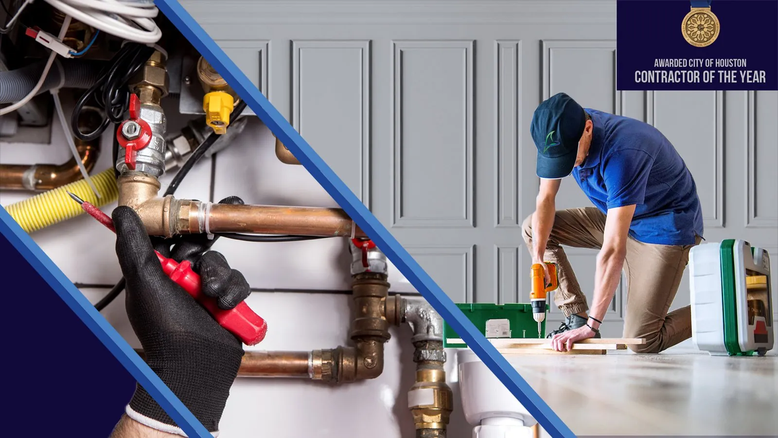 Brown Sterling Builders plumbing and carpentry work, City of Houston Contractor of the Year in Pasadena, TX